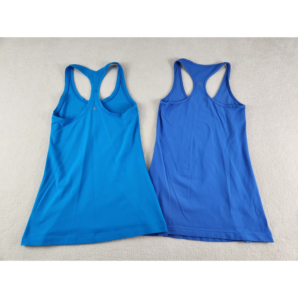 Set of 2 Lululemon Racerback Tank Tops Blue Size M? Athliesure Yoga - Picture 7 of 7